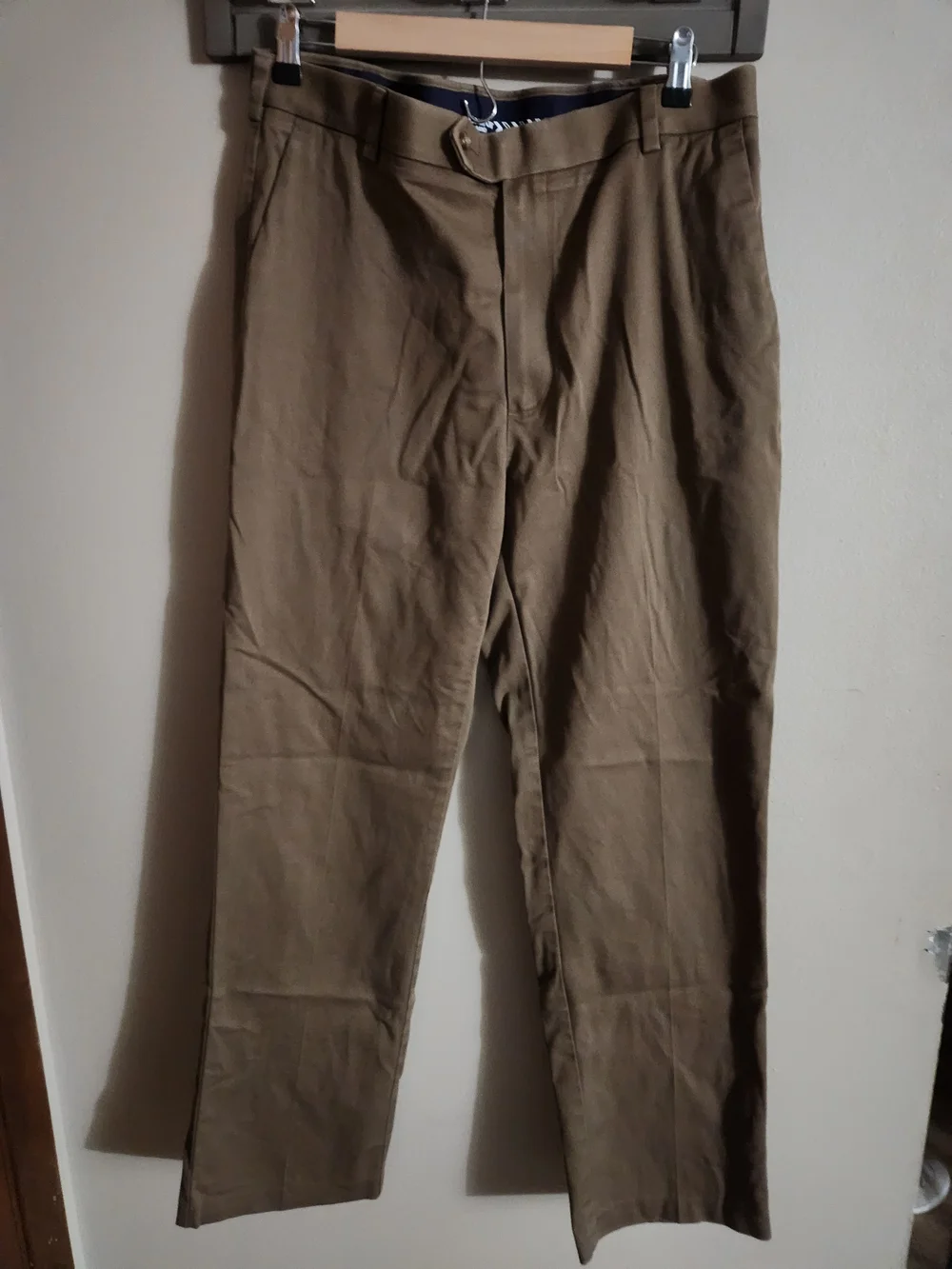 Roundtree & Yorke Olive-Tan Straight Chinos